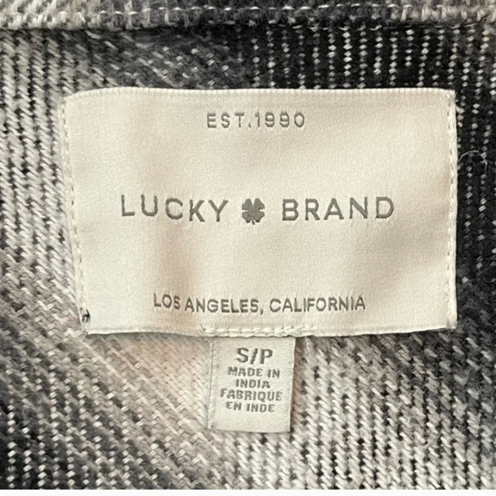 Lucky Brand Buffalo Plaid Black and White Women's Shirt/Jacket Shacket Size S - Picture 8 of 8